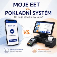 Bezplatná aplikace MOJE EET, nebo vlastní pokladní systém? Jak poznat, co vám bude stačit
