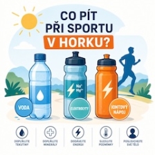 Voda, elektrolyty, nebo iontový nápoj? Co pít při sportu v horku