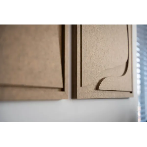 Akustický panel FLOW Diptych – Acoustic Art - sada 2 kusů- Hnědý