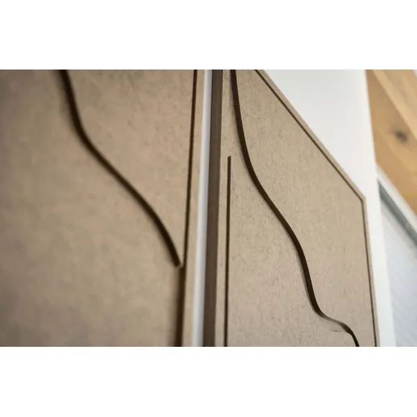 Akustický panel FLOW Diptych – Acoustic Art - sada 2 kusů- Hnědý