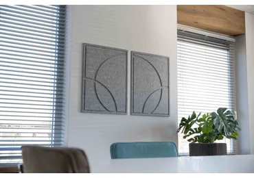 Akustický panel GEO Diptych – Acoustic Art - sada dvou kusů - Tmavě šedý