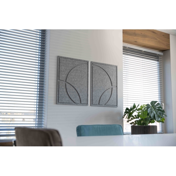 Akustický panel GEO Diptych – Acoustic Art - sada dvou kusů - Tmavě šedý