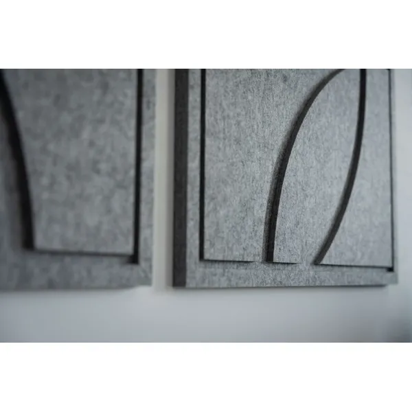 Akustický panel GEO Diptych – Acoustic Art - sada dvou kusů - Tmavě šedý