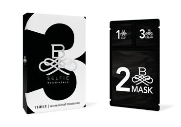 B-Selfie THREE - 3 v 1 maska+mini sérum + mini krém - 5 ks