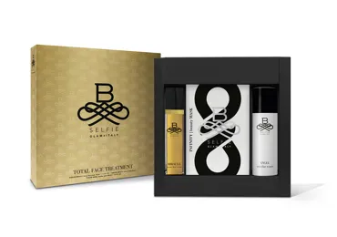 B-Selfie TOTAL FACE TREATMENT: Dárková sada Miracle + Angel + Infinity - 50 ml + 200 ml + 5 ks