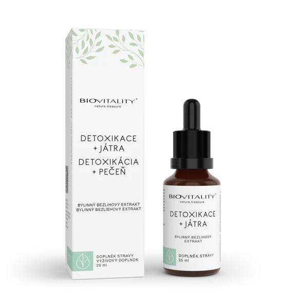 Biovitality Detoxikace + játra bezlihová tinktura - kapky 25 ml