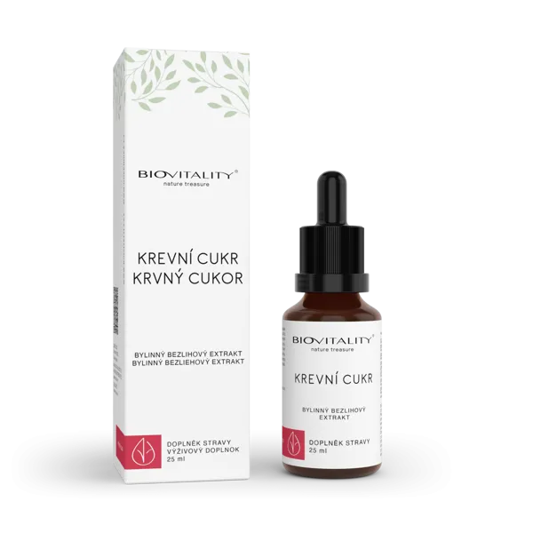 Biovitality Krevní cukr bezlihová tinktura - kapky 25 ml