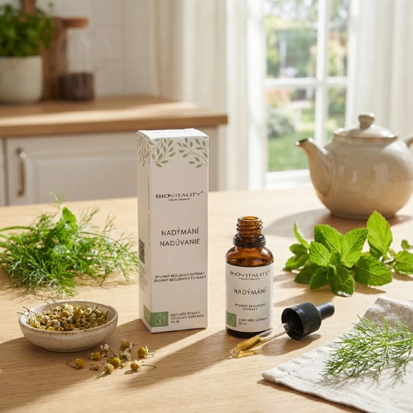 Biovitality Nadýmání bezlihová tinktura - kapky 25 ml