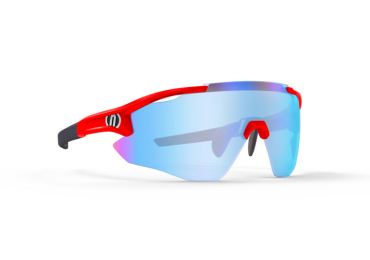Brýle NOVA, rámeček RED FLUO, skla MIRROR ACCIAIO CAT 3