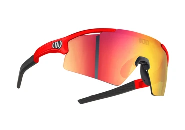 Brýle NOVA, rámeček RED FLUO, skla MIRROR RED CAT 3, velikost M/L