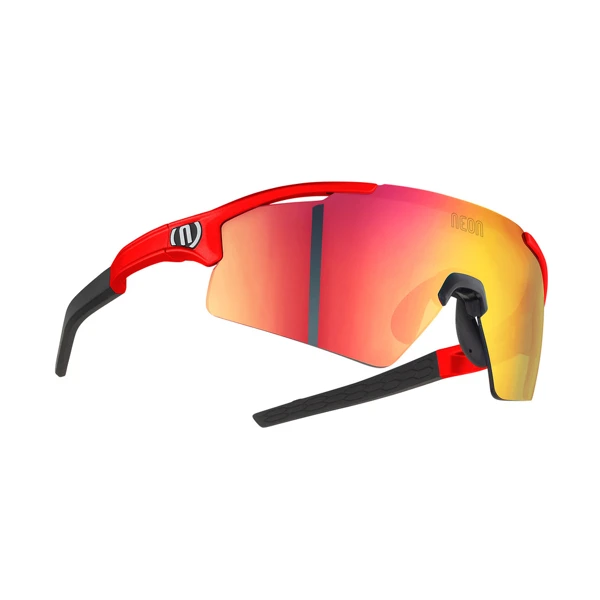 Brýle NOVA, rámeček RED FLUO, skla MIRROR RED CAT 3, velikost M/L