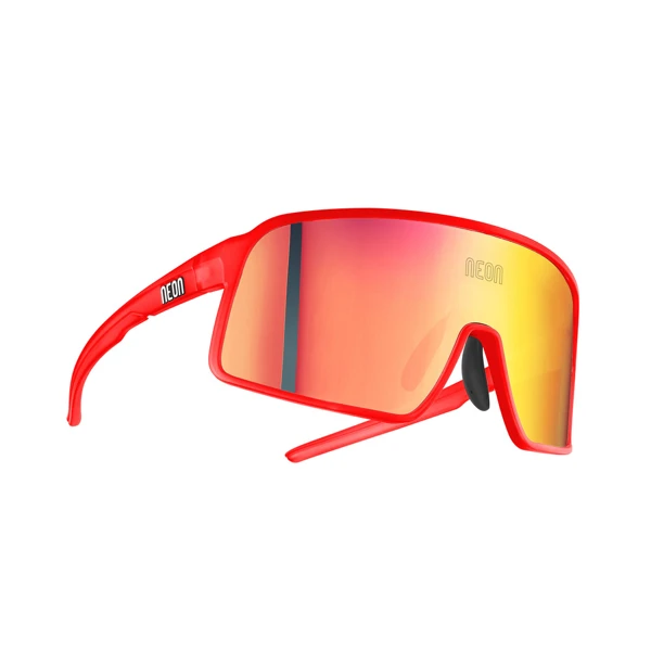 Brýle STRATUS, rámeček RED FLUO, skla MIRROR RED CAT 3, velikost M/L