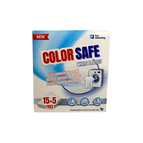 COLOR SAFE Bělicí ubrousky na praní, White protect, 20 ks