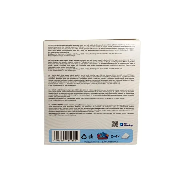 COLOR SAFE Bělicí ubrousky na praní, White protect, 20 ks