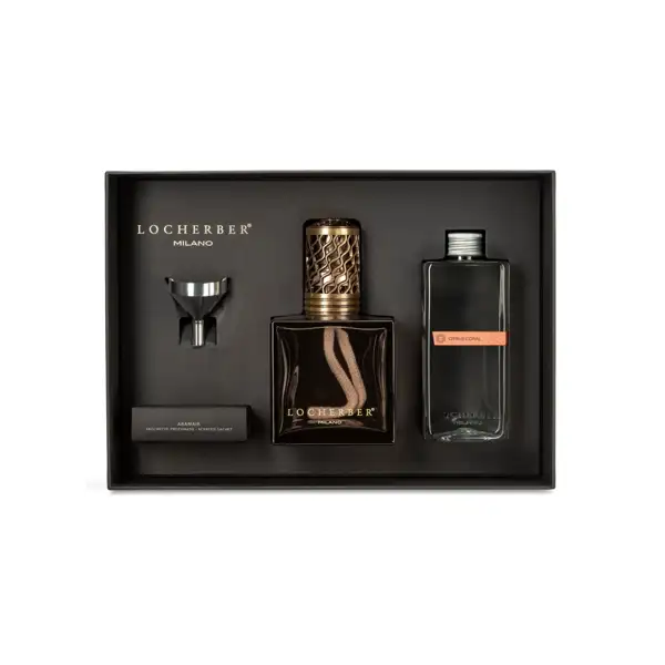 Dárková sada s vůní CITRUS CORAL - katalytická lampa + náplň 500 ml + vonný sáček