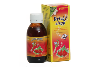 Dětský sirup s příchutí lesní jahody a vitam. C