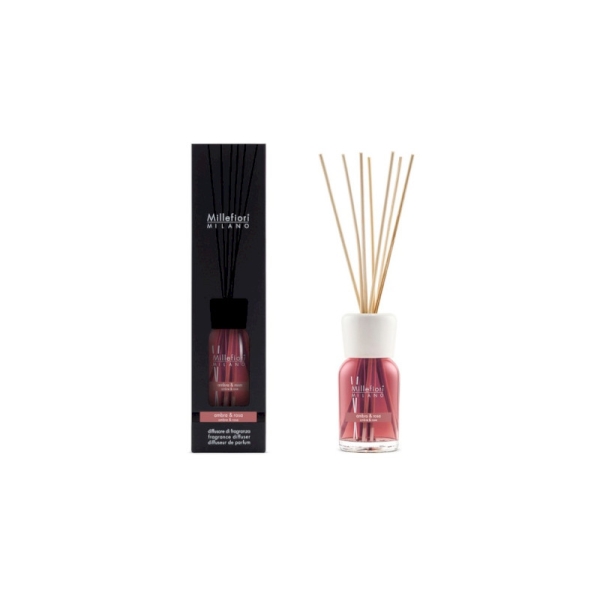 Difuzér a stébla Natural - Ambra & Rosa, 100 ml