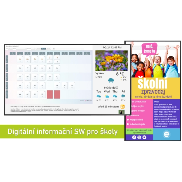 Digital Signage SW pro školy - Play Signage - licence 1 rok