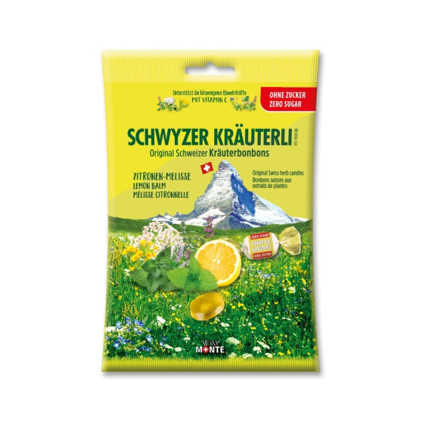 DOMACO Bylinné bonbony - Citron+meduňka bez cukru 75 g
