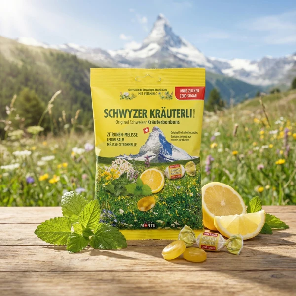 DOMACO Bylinné bonbony - Citron+meduňka bez cukru 75 g