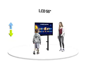 Dotykový LCD displej 55" na elektrickém stojanu