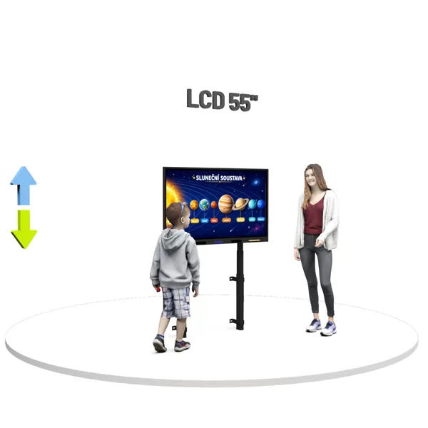 Dotykový LCD displej 55" na elektrickém stojanu