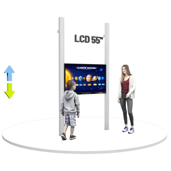 Dotykový LCD displej 55" na pylonech