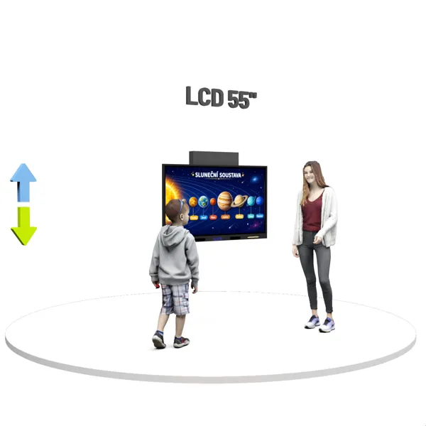 Dotykový LCD displej 55" na skrytém zvedacím stojanu