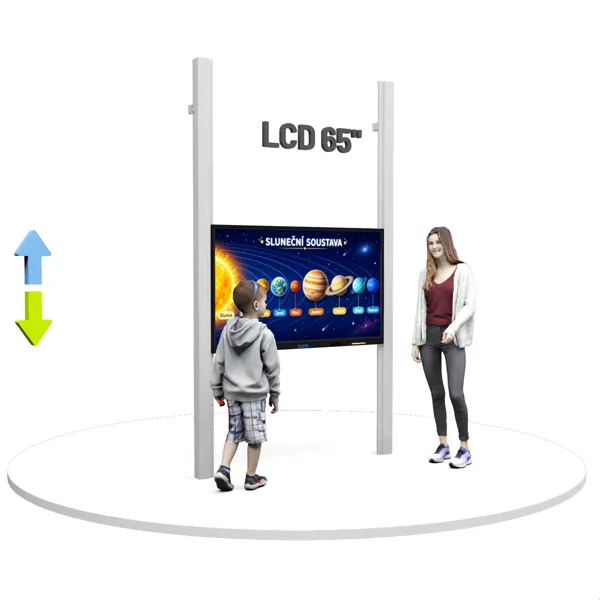 Dotykový LCD displej 65" na pylonech