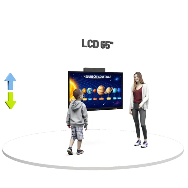 Dotykový LCD displej 65" na skrytém zvedacím stojanu