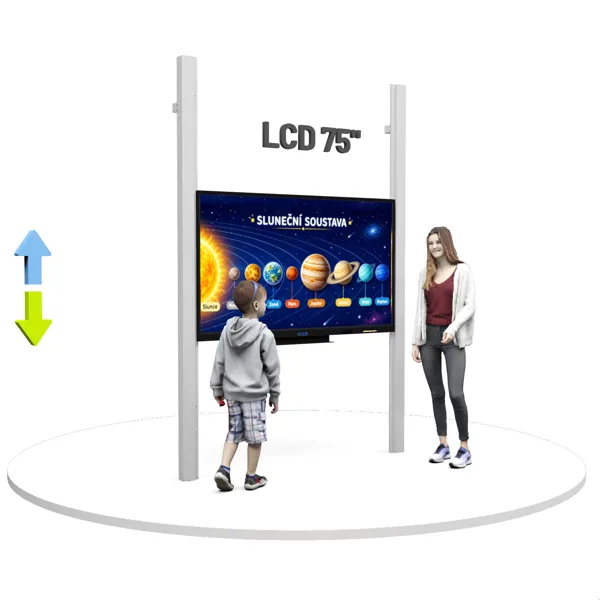 Dotykový LCD displej 75" na pylonech