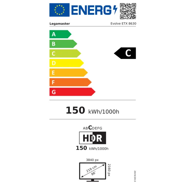 Dotykový LCD displej 86" Legamaster EVOLVE ETX-8630