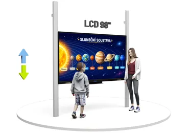 Dotykový LCD displej 98" na pylonech