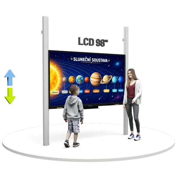 Dotykový LCD displej 98" na pylonech