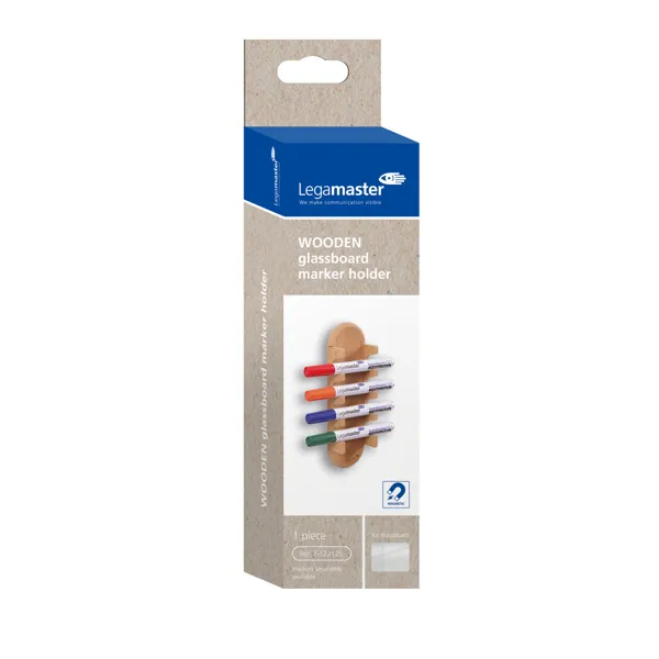 Obrázek pro LEG-7122125 Dřevěný magnetický držák popisovačů na skleněné tabule