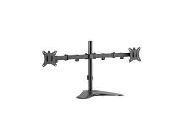 Držák monitoru Brateck LDT66-T024 dvě kloubová ramena vedle sebe na tyčovém držáku samostatně stojící