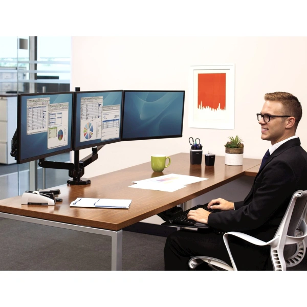 Držák monitoru Fellowes Platinum 3 ramena vedle sebe