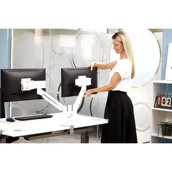 Držák monitoru Fellowes TALLO 2 ramena vedle sebe bílý