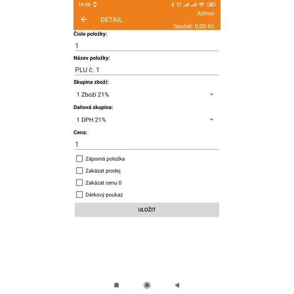 EET pokladna Conto Mobile s terminálem V1s