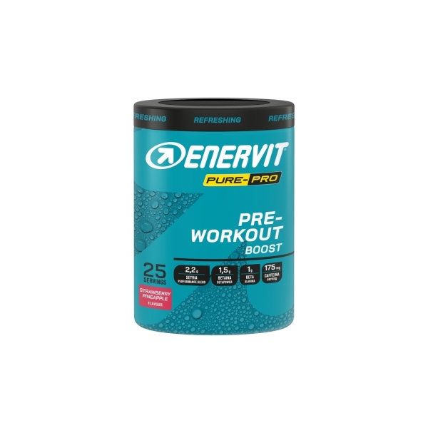 ENERVIT PRE-Workout Boost - jahoda + ananas - 313 g
