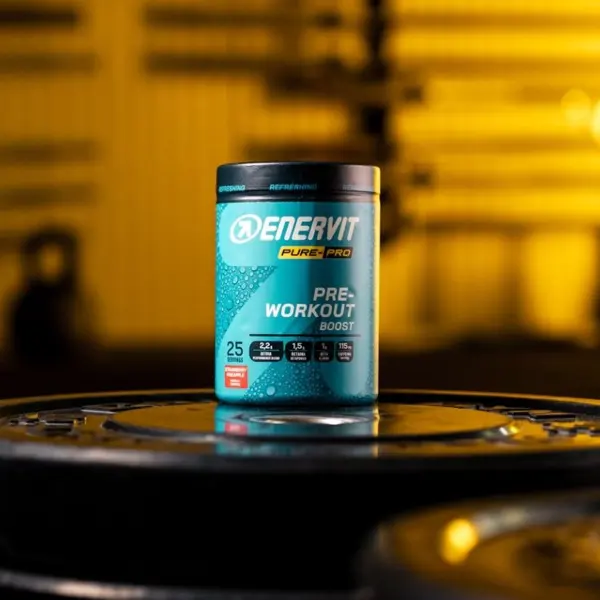 ENERVIT PRE-Workout Boost - jahoda + ananas - 313 g
