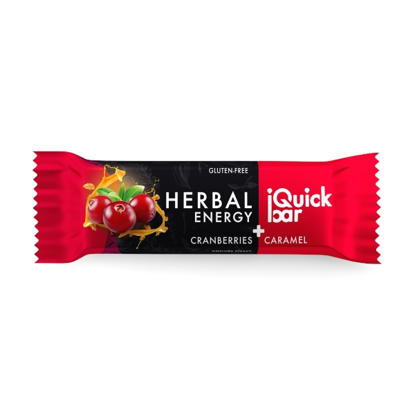 EVA s.r.o. Tyčinka iQuick bar - brusinka + karamel 1 ks