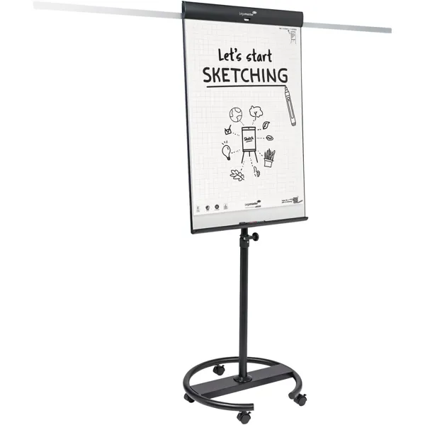 Flipchart SKETCH PRO, mobilní s kulatou podstavou