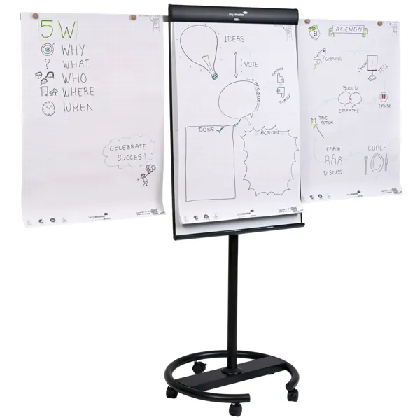 Flipchart SKETCH PRO, mobilní s kulatou podstavou