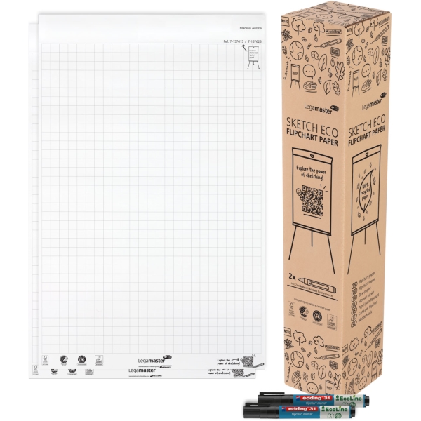 Flipchartový blok SKETCH ECO - čtverečkovaný, 50 listů, 2 kusy