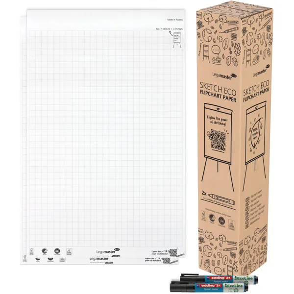 Flipchartový blok SKETCH ECO - čtverečkovaný, 50 listů, 2 kusy