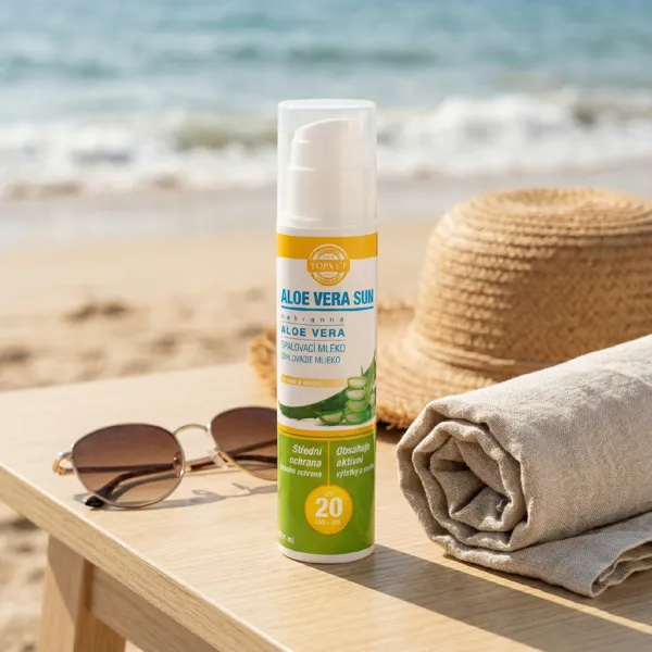 Green idea Aloe vera opalovací mléko SPF 20 200 ml