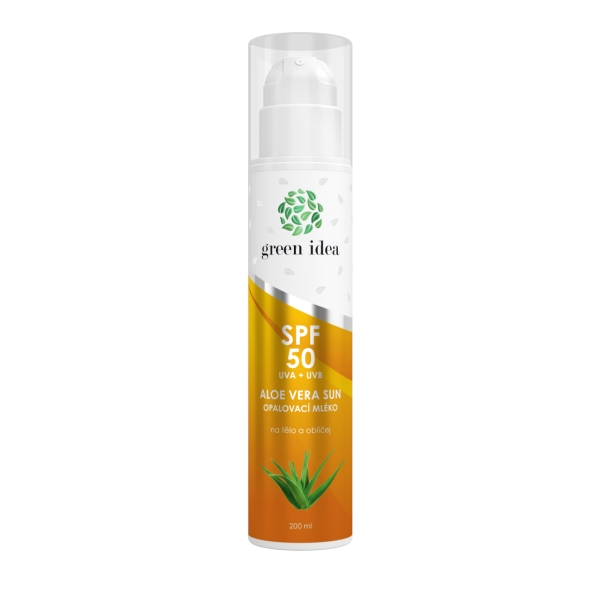 Green idea Aloe vera sun - opalovací mléko SPF 50 200 ml