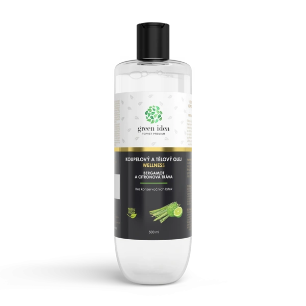 Green idea Bergamot a citronová tráva - koupelový a tělový olej 500 ml