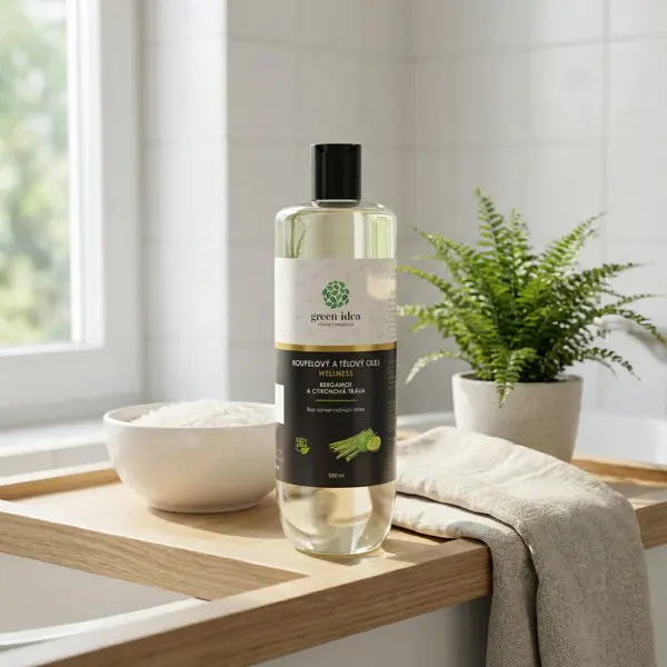 Green idea Bergamot a citronová tráva - koupelový a tělový olej 500 ml